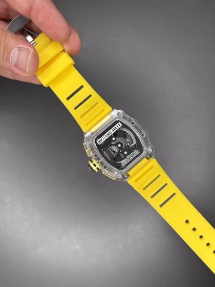 ساعت مچی ریچارد میل کورنوگراف قاب پلاستیکی زرد Richard Mille