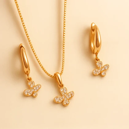 نیم‌ست ژوپینگ طرح پروانه تمام نگین