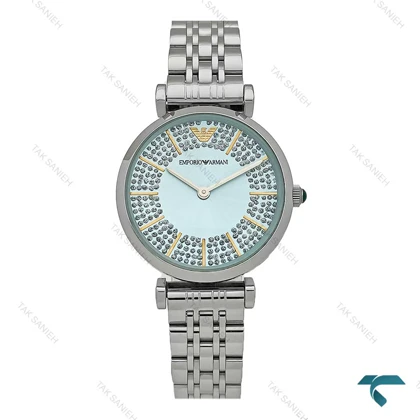 ساعت EA امپریو آرمانی زنانه سیلور صفحه تیفانی Armani-7997-L
