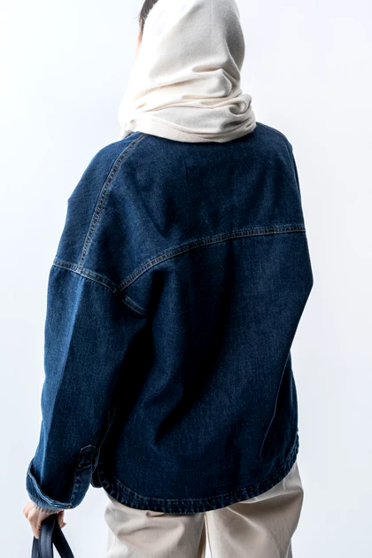 کت اف شولدر جین زنانه