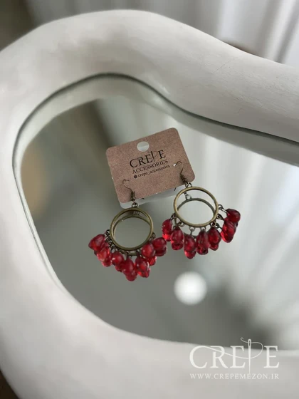 گوشواره برنزی دانه انار آویز