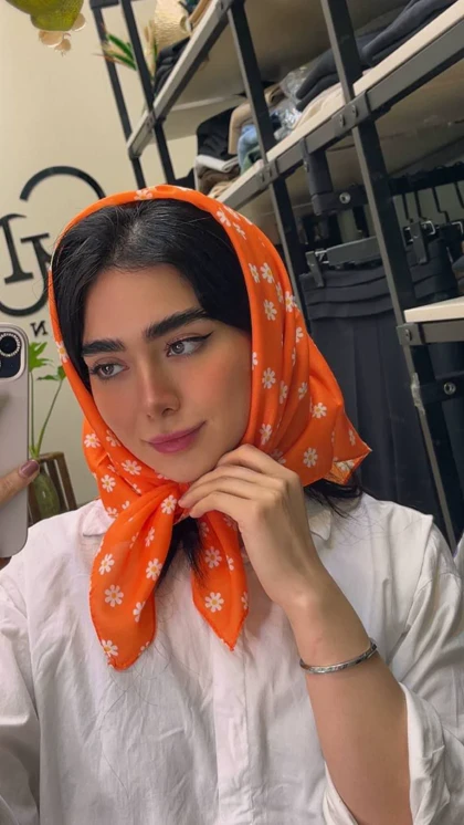 مینی اسکارف نخی بابونه 4285