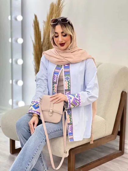 مانتو جلو باز خرجه کار هندی