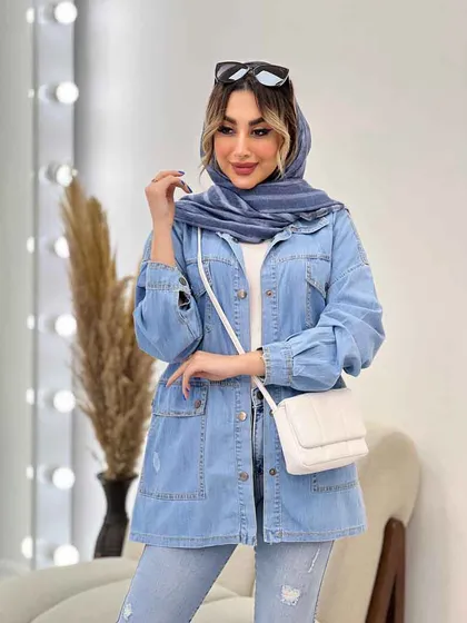 مانتو جین چهار جیب ماهلین
