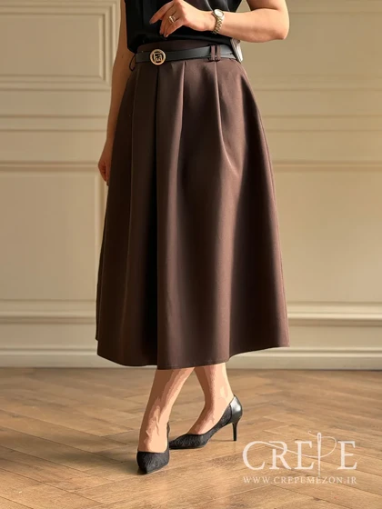 دامن پیله دار کمربنددار قد 84