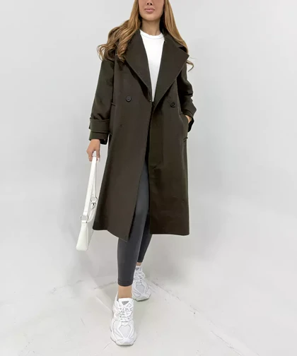 ترنچ کت پالتویی آستردار کد plS004 برند ردا