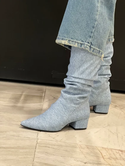 بوت طرح چروک نوک تیز پاشنه4سانت