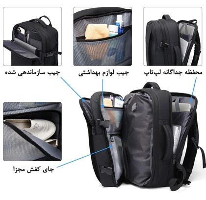 کوله پشتی مسافرتی وکیوم‌دار اورجینال بنج BANGE مدل 3028