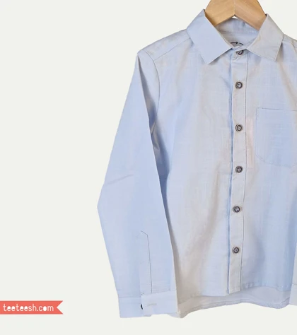 پیراهن لینن اسلپ آبی