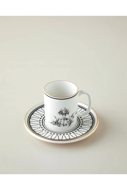 سرویس فنجان قهوه دو نفره English Home مدل White Chic