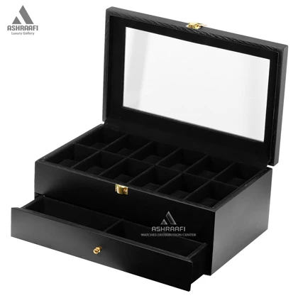 جعبه ساعت 12 تایی مشکی Box Watches T12-5