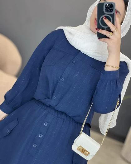شومیز پاپیون مزونی شانتون