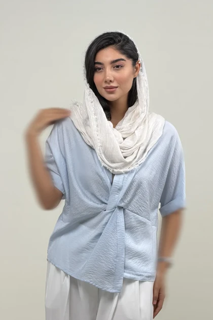 شومیز شیشه ای گره‌ای یک طرف هلال