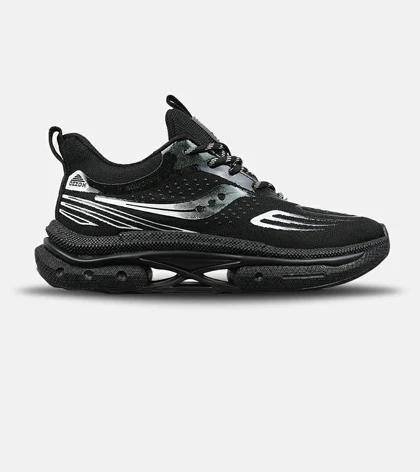 کفش کتانی مردانه و زنانه مشکی سفید سبز Saucony Axon v02 مدل 8894