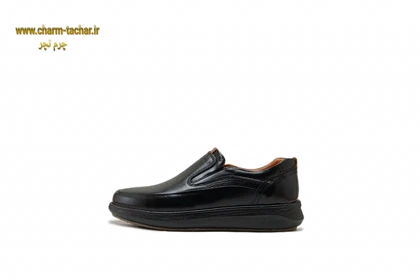 کفش طبی مردانه بدون بند چرم طبیعی کد si104