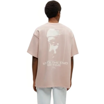 تیشرت مردانه اورسایز کالباسی طرح توپاک pull & bear