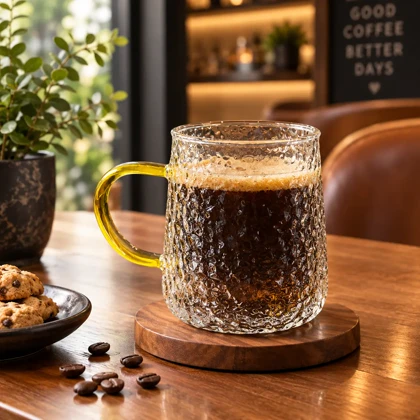 لیوان دسته عسلی برفی