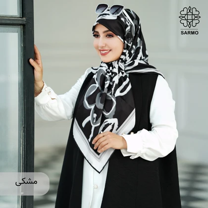 روسری ابریشم کجراه پیونی