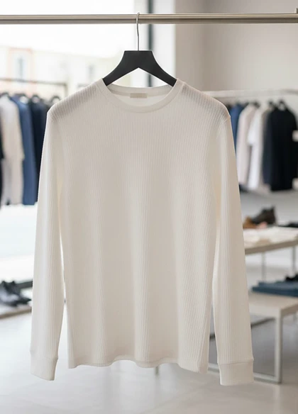 بلوز مردانه آستین بلند سفید مدل Atra