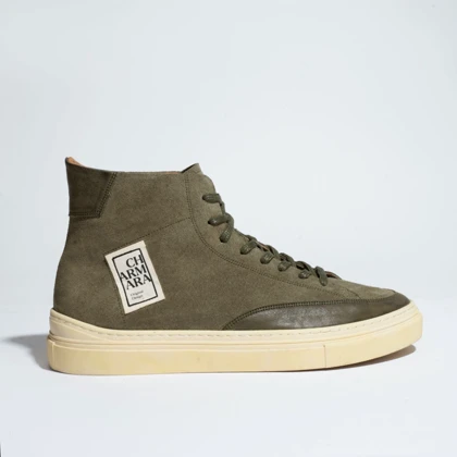 نیم بوت چرم مردانه سبز مدل loca