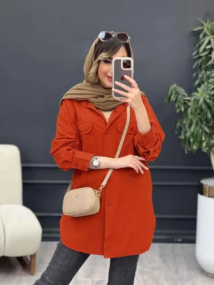 مانتو دو جیب پاکتی محنا