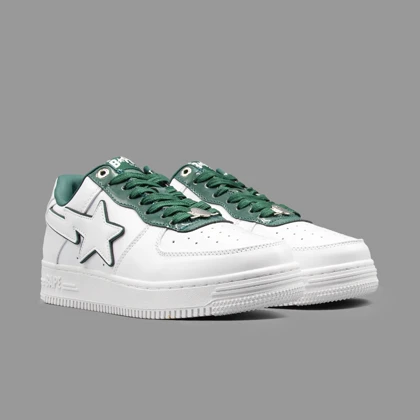 بیپ استا سفید سبز Bape STA White Green