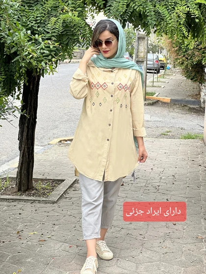 مانتو لینن پارمیس ( دارای ایراد جزئی )