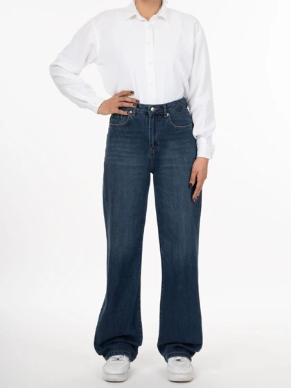 شلوار جین نیم بگ 14796