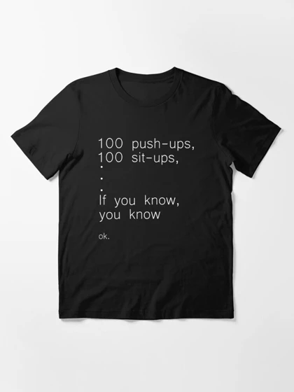 تیشرت مرد تک مشتی | تیشرت One Punch Man طرح 100 push-ups کد 124033