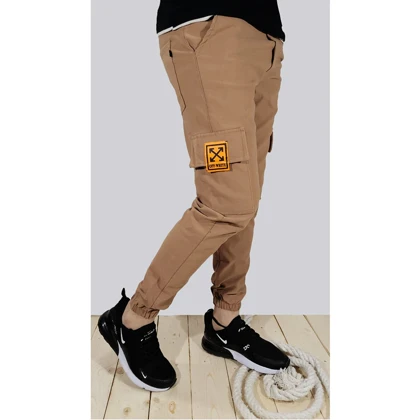 شلوار اسلش شش جیب مردانه OFF-WHITE خاکی