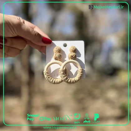 گوشواره حصیری بهار و تابستان کد gh1041