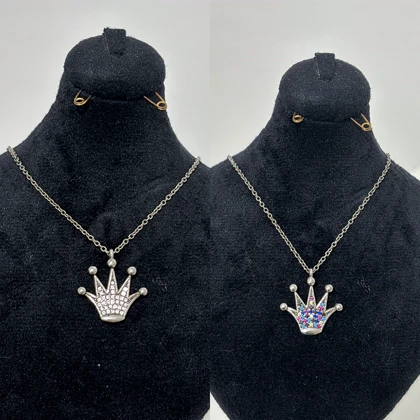 گردنبند نقره زنانه مدل تاج 972