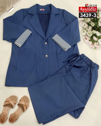 کت و شلوار اسپرت زنانه سایز بزرگ کد 3439