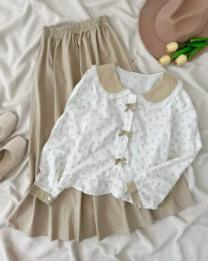 ست شومیز و دامن کد 5419