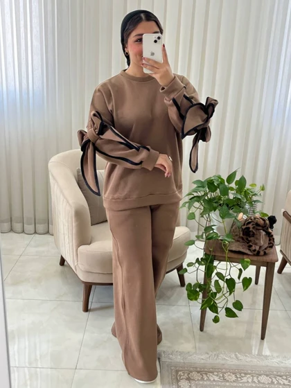 ست زنانه و دخترانه پاییزه اسپرت بیرونی کد541