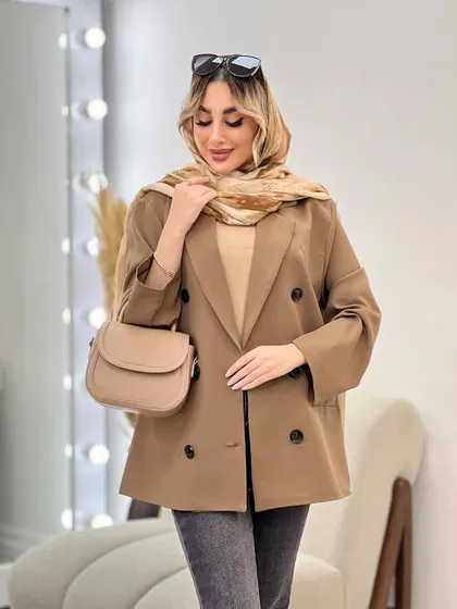 مانتو مازراتی شش دکمه جیب نما