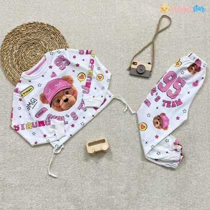 کراپ شلوار دخترانه خرس عینکی 4 تا 8 سال