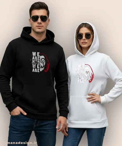 هودی مردانه و زنانه طرح خانه کاغذی کد 932