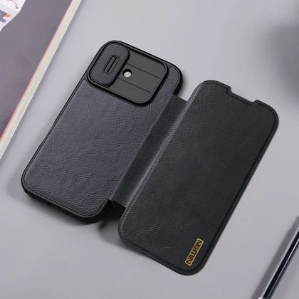 قاب چرمی کلاسوری آیفون 17 نیلکین Nillkin Qin Pro Leather