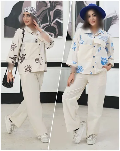 ست شومیز شلوار لینن