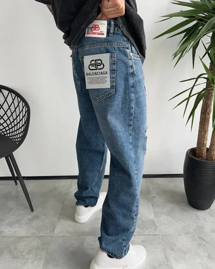 شلوار بگ استایل کثیفشور اسیدپاش Balenciaga