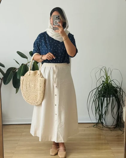 دامن جلو دگمه