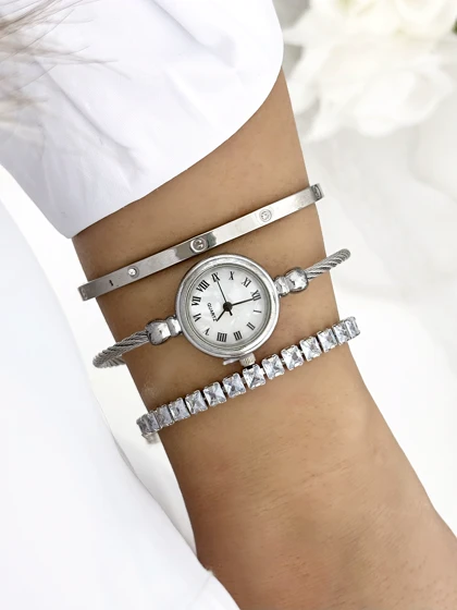 بنگل ساعت استیل زنانه 917