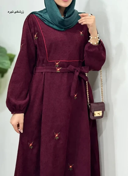 پیراهن مانتویی گلدوزی مهیاس ویژه یلدا