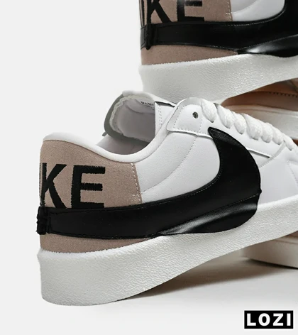 کفش نایک مردانه و زنانه سفید مشکی Nike Blazer Low 77 Jumbo
