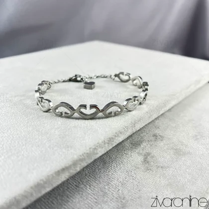 دستبند النگویی زنانه مدل قلب 40202