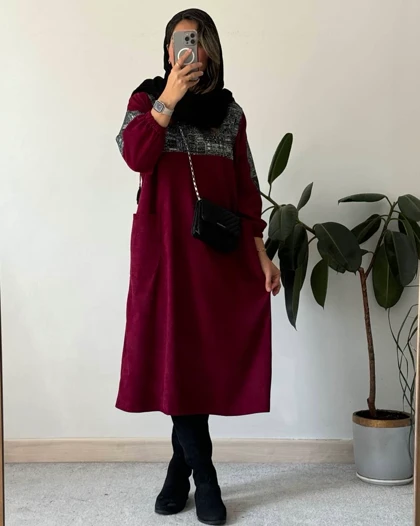 پیراهن مانتویی پاییزه بهنیا