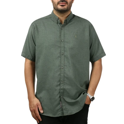 پیراهن آستین کوتاه لینن مردانه مدل 6215954