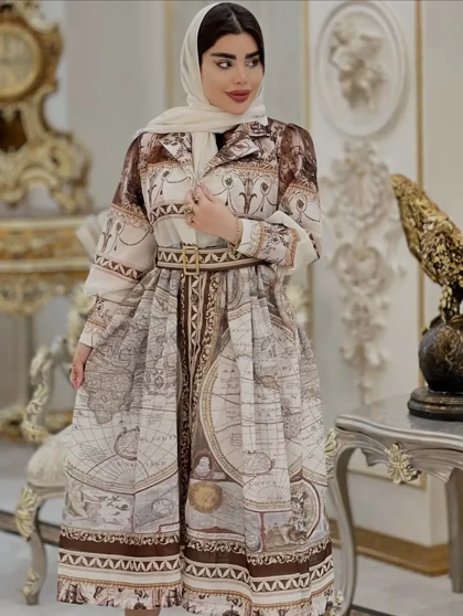 پیراهن ساتن سیلک پریرخ 3145