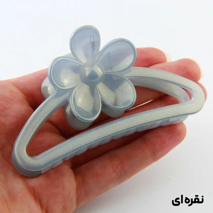 کلیپس دخترانه مدل بیضی گل‌دار سایه روشن